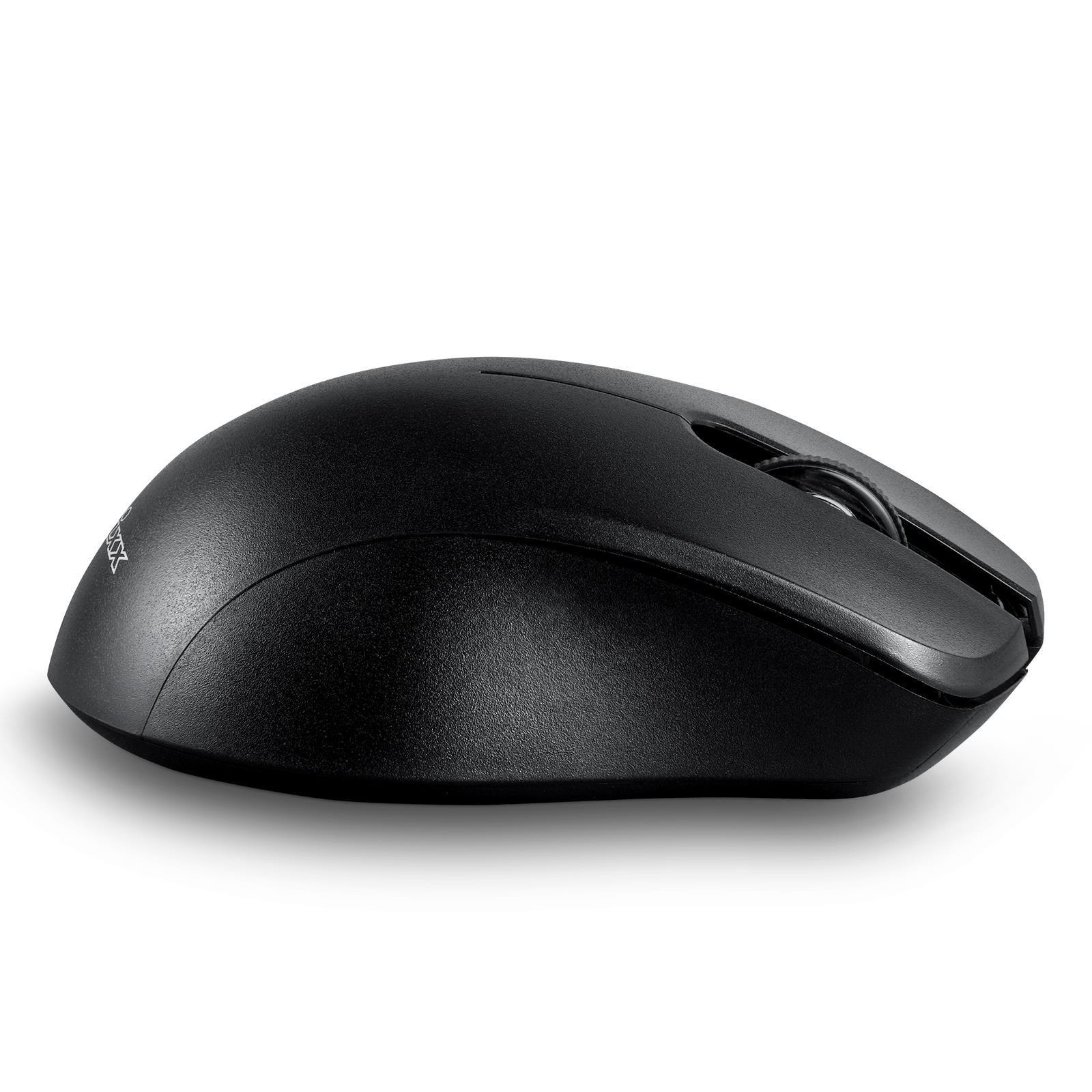 Mysz bezprzewodowa Perixx PERIMICE-621 optyczna 1600dpi 2.4 GHz, czarna, silent, cicha, bezklikowa — zdjęcie 4