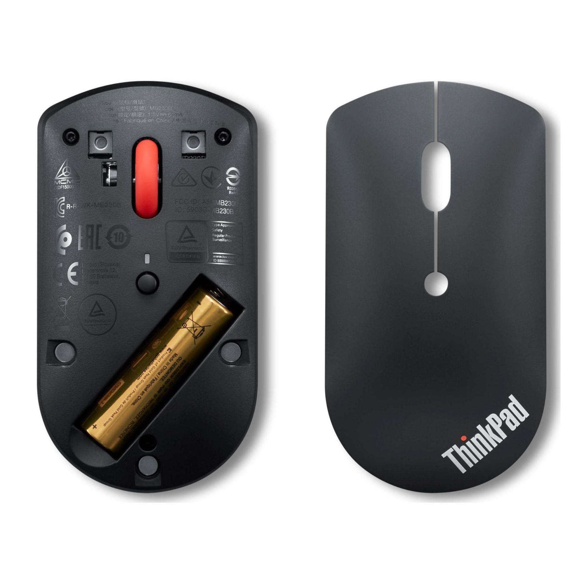 Mysz bezprzewodowa Lenovo ThinkPad Silent Bluetooth optyczna 2400dpi czarna — zdjęcie 6
