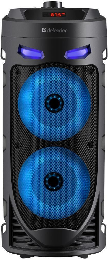 Głośnik Defender CRASHBOOM Bluetooth 16W MP3/FM/SD/USB/AUX/TWS/LED/MIC/LCD KARAOKE czarny + mikrofon + pilot — zdjęcie 8