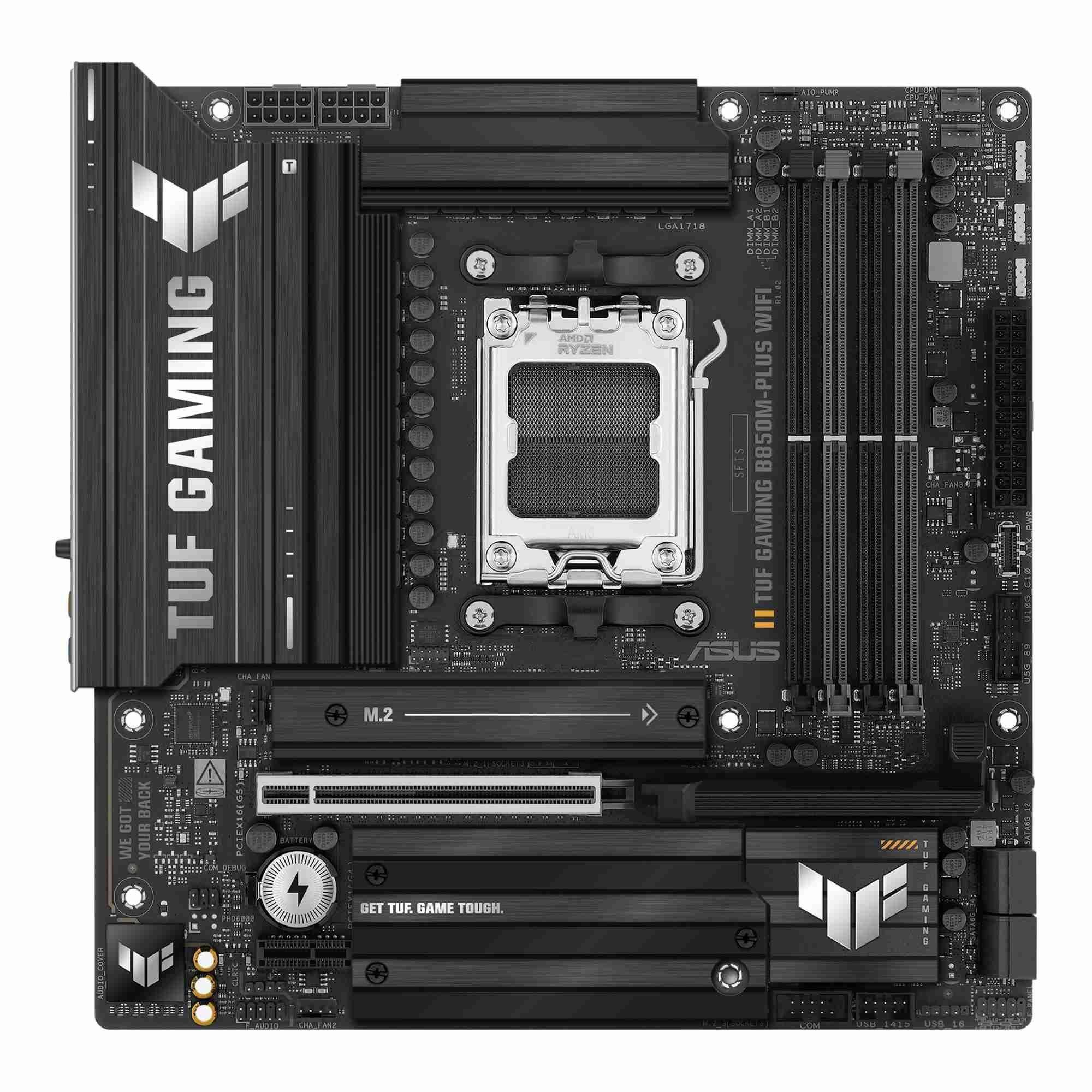 Płyta Asus TUF GAMING B850M-PLUS WIFI /AMD B850/DDR5/SATA3/M.2/USB3.2/PCIe5.0/AM5/mATX — zdjęcie 1