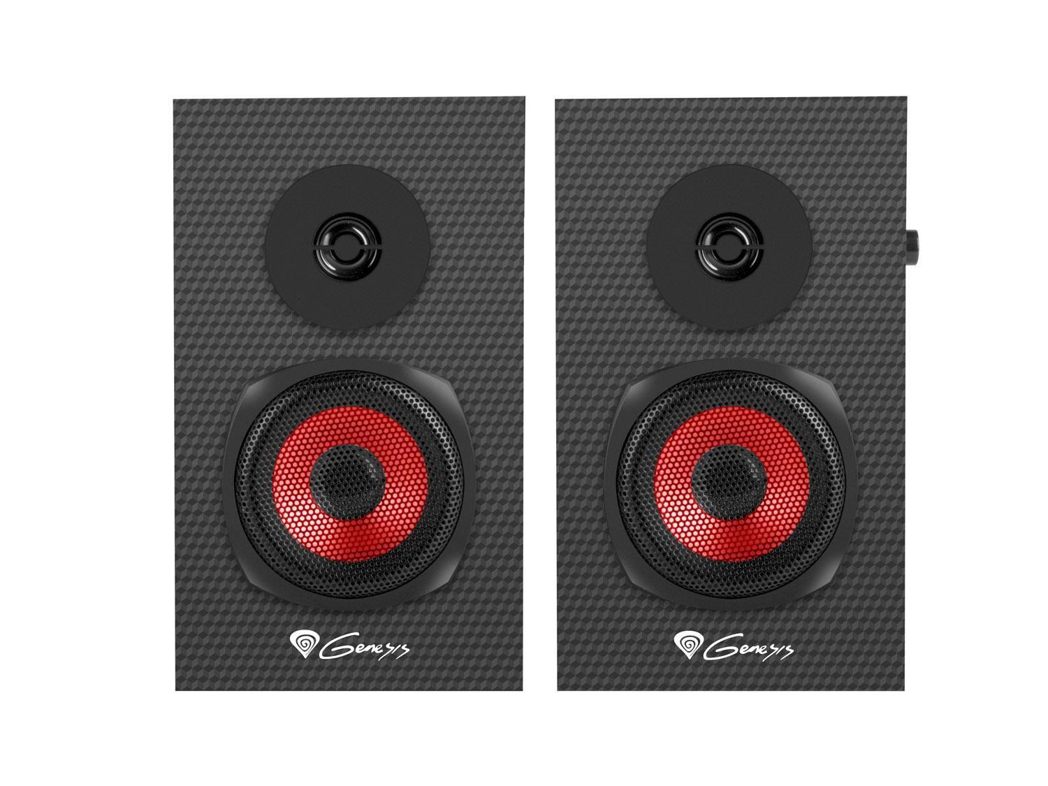 Głośniki Genesis Helium 200 2.0 20W RMS czarno-czerwone — zdjęcie 4