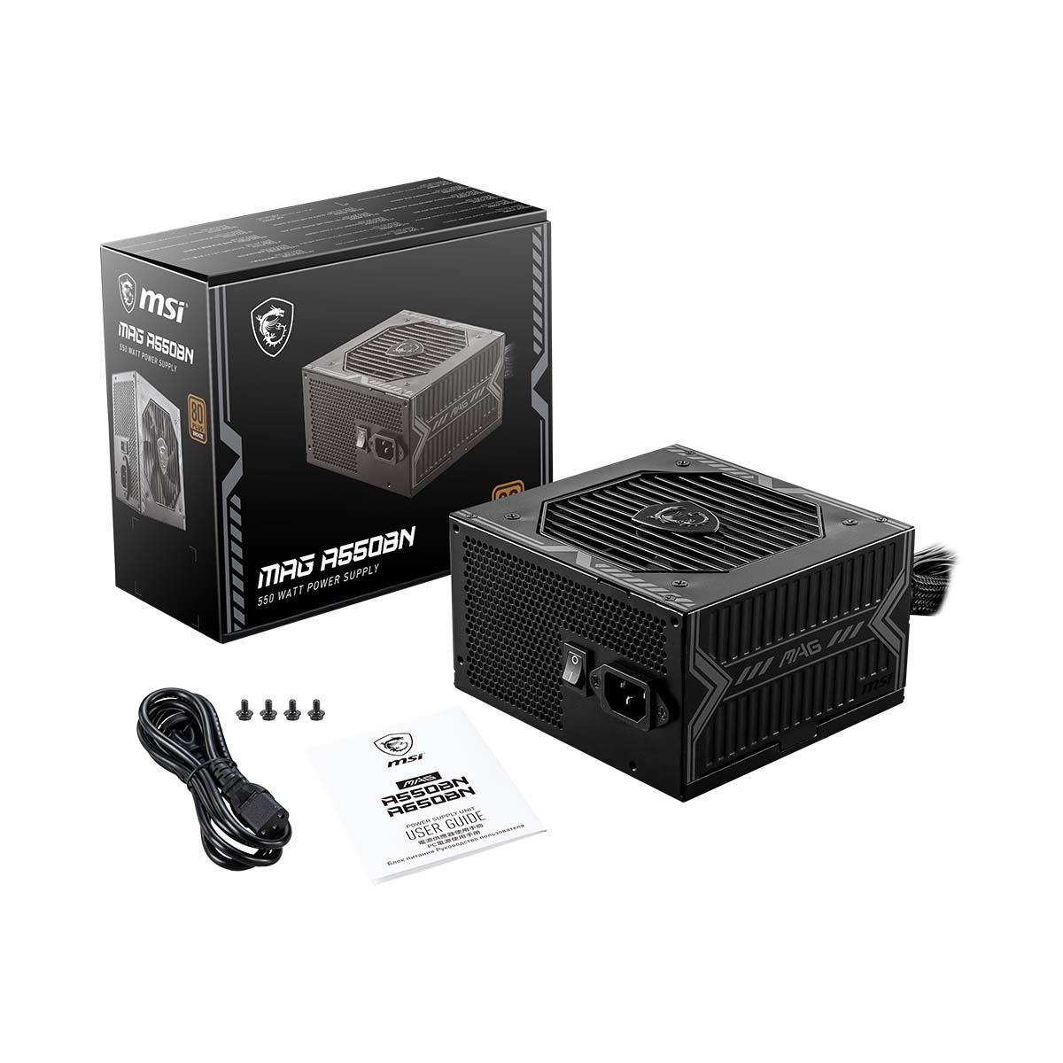 Zasilacz MSI MAG A550BN 550W 120mm 80plus Bronze — zdjęcie 9