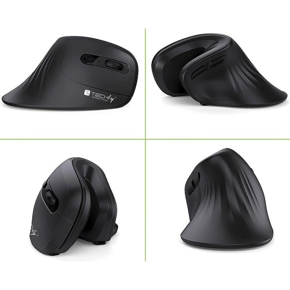 Mysz bezprzewodowa Techly 2.4GHz RF USB pionowa 3200dpi optyczna — zdjęcie 6