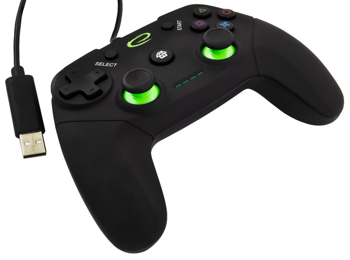 Gamepad PS3/PC USB Esperanza "Vanquisher" czarny — zdjęcie 2