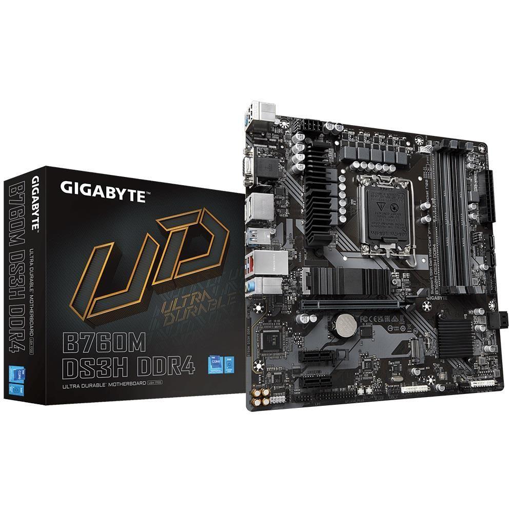 Płyta Gigabyte B760M DS3H DDR4 /B760/DDR4/SATA3/M.2/USB3.1/PCIe4.0/s.1700/mATX — zdjęcie 3