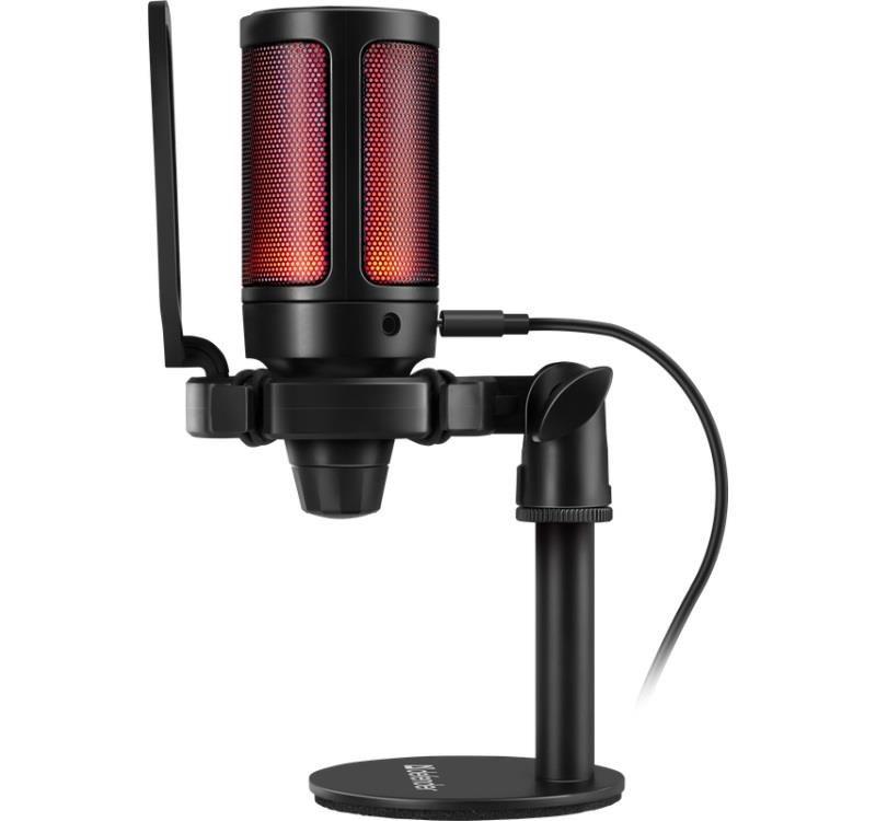Mikrofon przewodowy Defender IMPULSE GMC 600 ze statywem STREAM strumieniowy RGB USB — zdjęcie 4