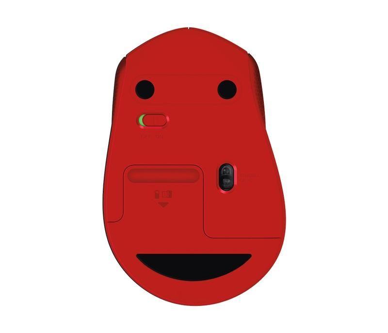 Mysz bezprzewodowa Logitech M330 Silent Plus optyczna czerwona — zdjęcie 3