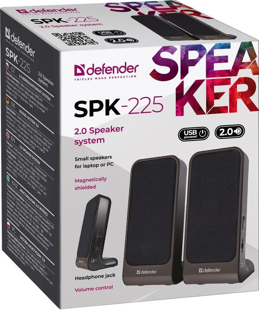 Głośniki Defender SPK-225 2.0 4W USB szaro-czarne — zdjęcie 2
