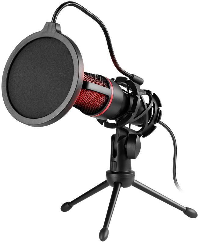 Mikrofon przewodowy Defender FORTE GMC 300 ze statywem STREAM strumieniowy RGB USB — zdjęcie 8