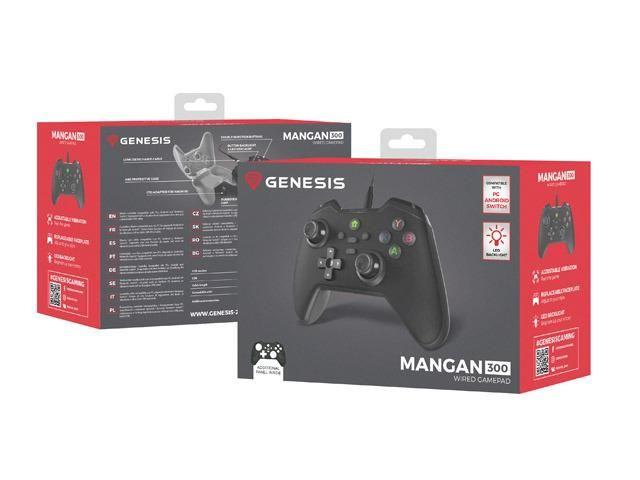 Gamepad Genesis Mangan 300 przewodowy do PC/SWITCH/MOBILE czarny — zdjęcie 5