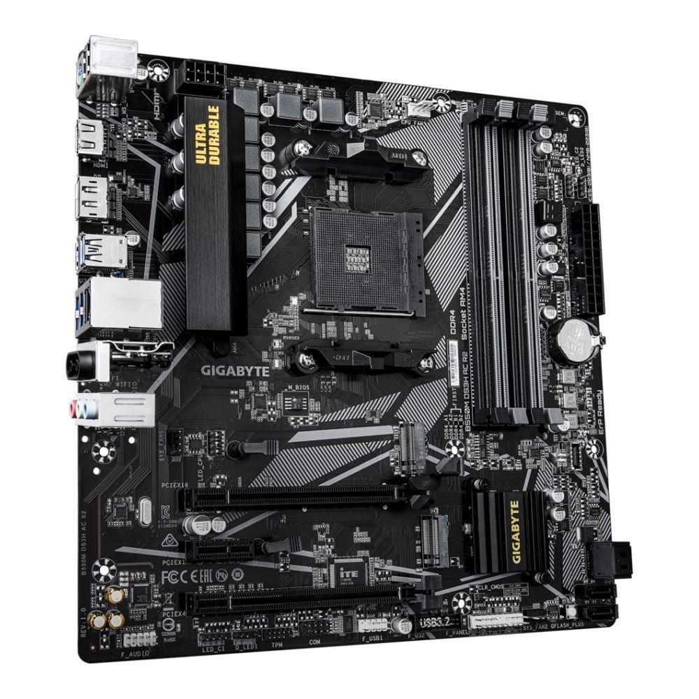 Płyta Gigabyte B550M DS3H AC R2 /AMD B550/DDR4/SATA3/M.2/USB3.0/WiFi/BT/PCIe4.0/AM4/mATX — zdjęcie 2