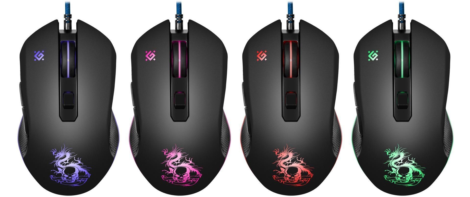 Mysz przewodowa Defender SKY DRAGON GM-090L 3200dpi 6P + podkładka Gaming + GRA — zdjęcie 2