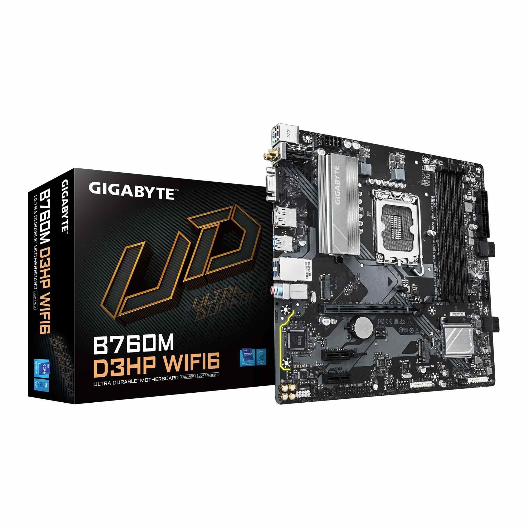 Płyta Gigabyte B760M D3HP WIFI6 /B760/DDR5/SATA3/M.2/USB3.0/PCIe4.0/WiFi/BT/s.1700/mATX — zdjęcie 4