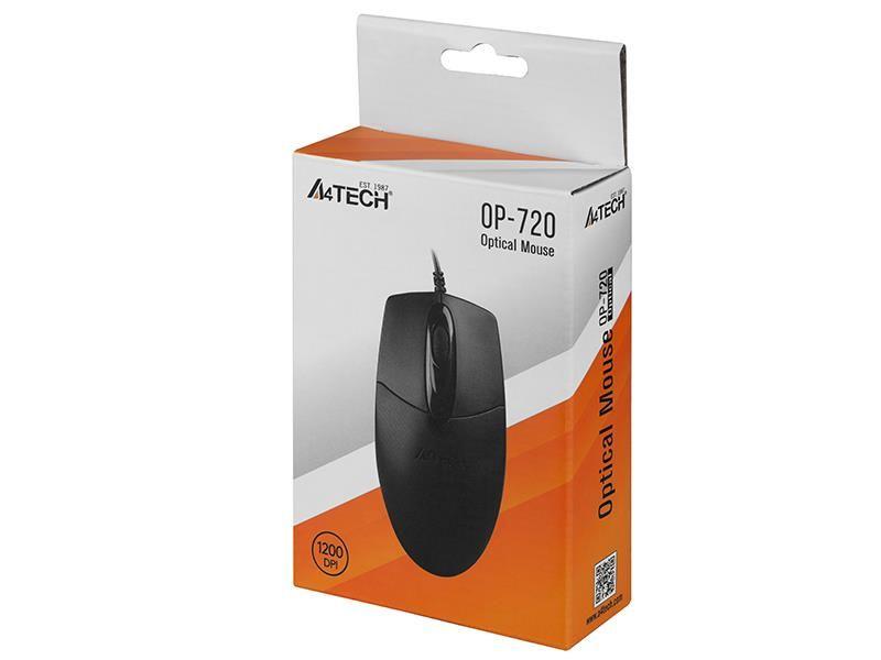 Mysz przewodowa A4Tech OP-720 optyczna USB czarna — zdjęcie 4