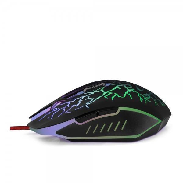 Mysz przewodowa Esperanza MX211 Lightning optyczna Gaming 6D USB czarna — zdjęcie 2