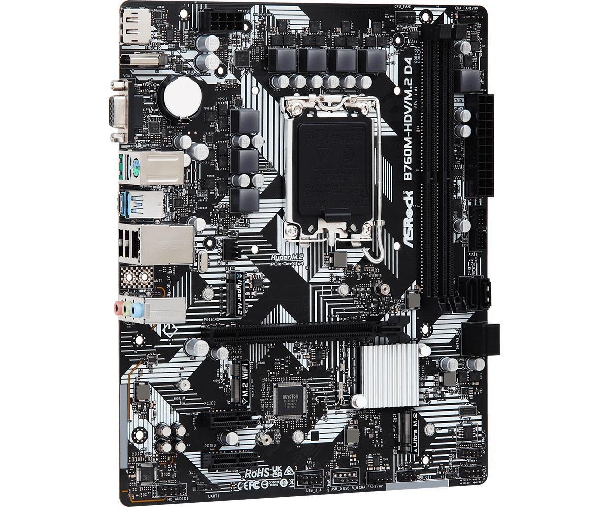 Płyta ASRock B760M-HDV/M.2 D4 /B760/DDR4/SATA3/M.2/USB3.1/PCIe5.0/s.1700/mATX — zdjęcie 3