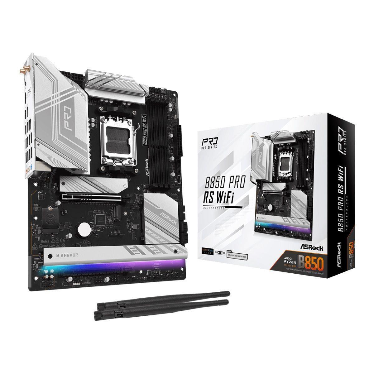 Płyta ASrock B850 Pro RS WiFi /AMD B850/DDR5/SATA3/M.2/USB3.2/WiFi/BT/PCIe5.0/AM5/ATX — zdjęcie 5