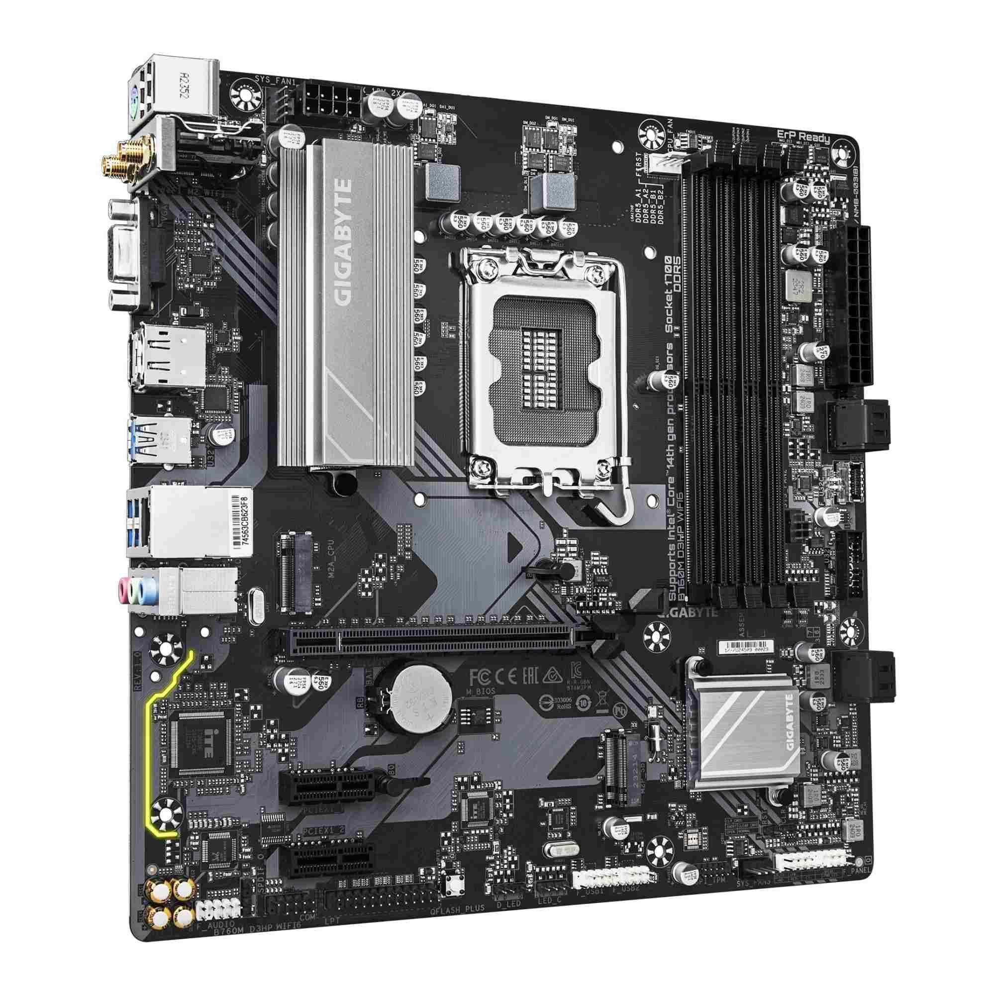 Płyta Gigabyte B760M D3HP WIFI6 /B760/DDR5/SATA3/M.2/USB3.0/PCIe4.0/WiFi/BT/s.1700/mATX — zdjęcie 2