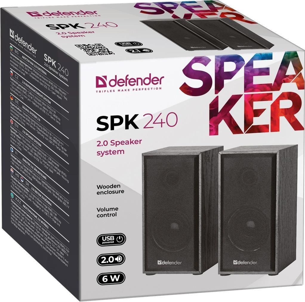 Głośniki Defender SPK-240 2.0 6W USB szaro-czarne — zdjęcie 5