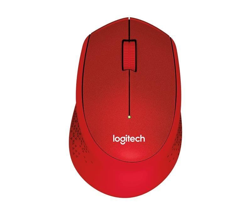 Mysz bezprzewodowa Logitech M330 Silent Plus optyczna czerwona — zdjęcie 1