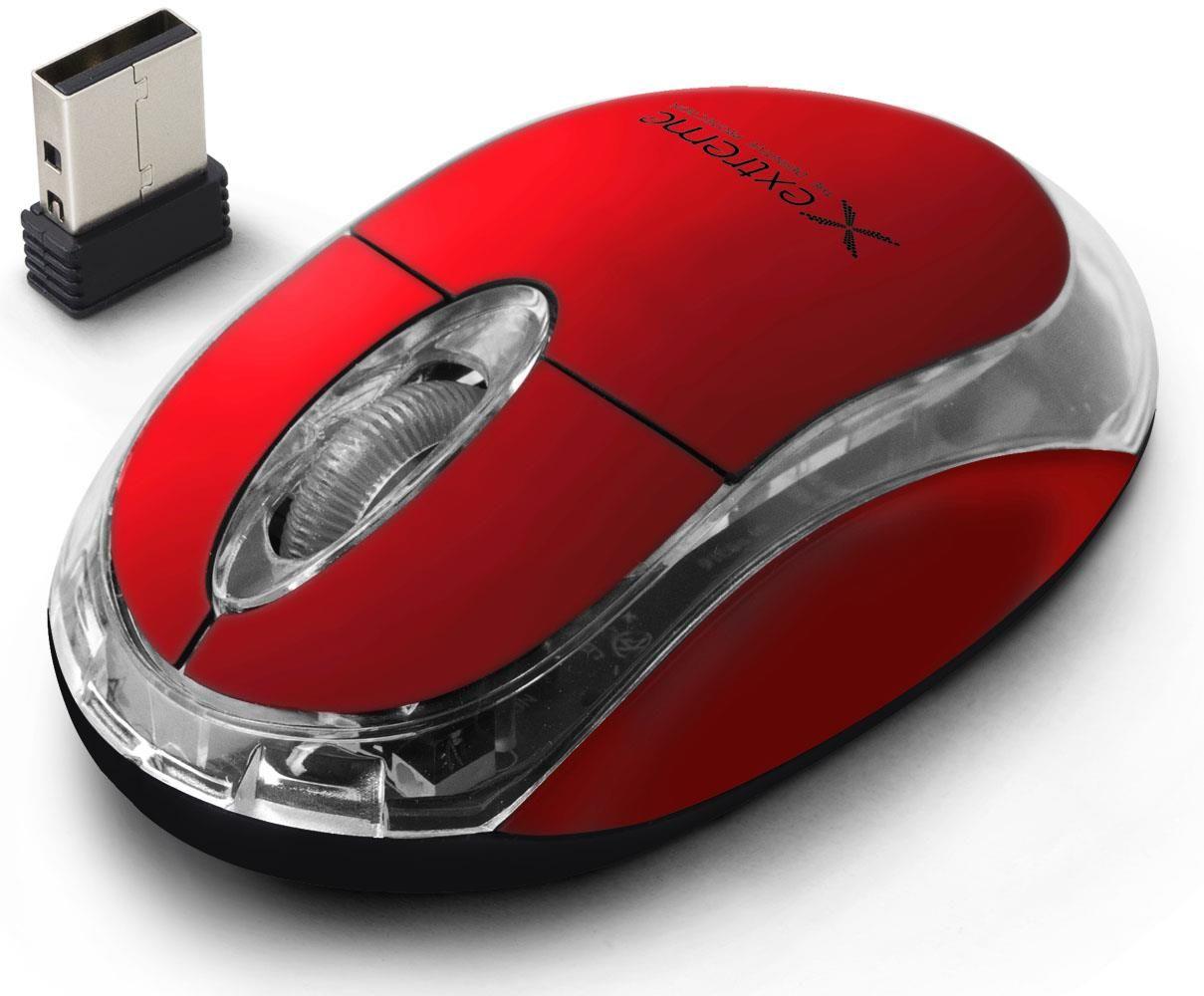Mysz bezprzewodowa Extreme 3D Harrier optyczna 2.4 GHz czerwona — zdjęcie 1