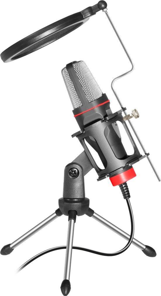 Mikrofon przewodowy Defender FORTE GMC 300 ze statywem STREAM strumieniowy — zdjęcie 2