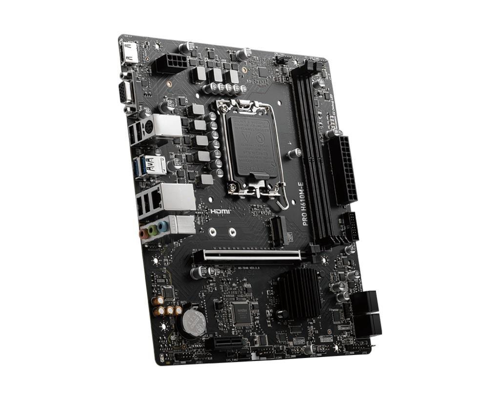 Płyta MSI PRO PRO H610M-E /H610/DDR5/SATA3/M.2/USB3.0/PCIe4.0/s.1700/mATX — zdjęcie 3
