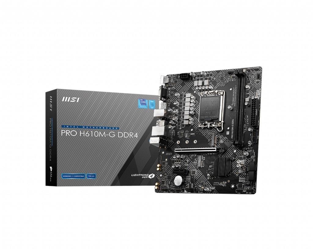 Płyta MSI PRO H610M-G DDR4/H610/DDR4/SATA3/M.2/USB3.0/PCIe4.0/s.1700/mATX — zdjęcie 1
