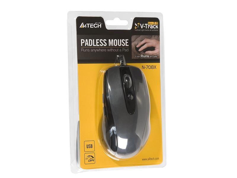 Mysz przewodowa A4Tech N-708X V-Track czarna — zdjęcie 3