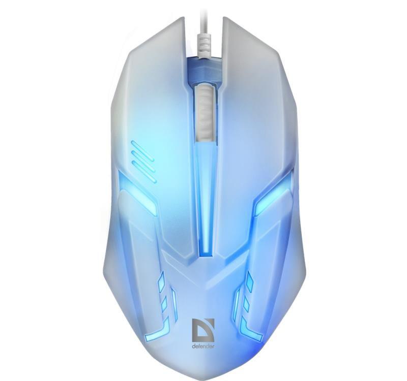 Mysz przewodowa Defender CYBER MB-560L 1200dpi 3P biała — zdjęcie 1