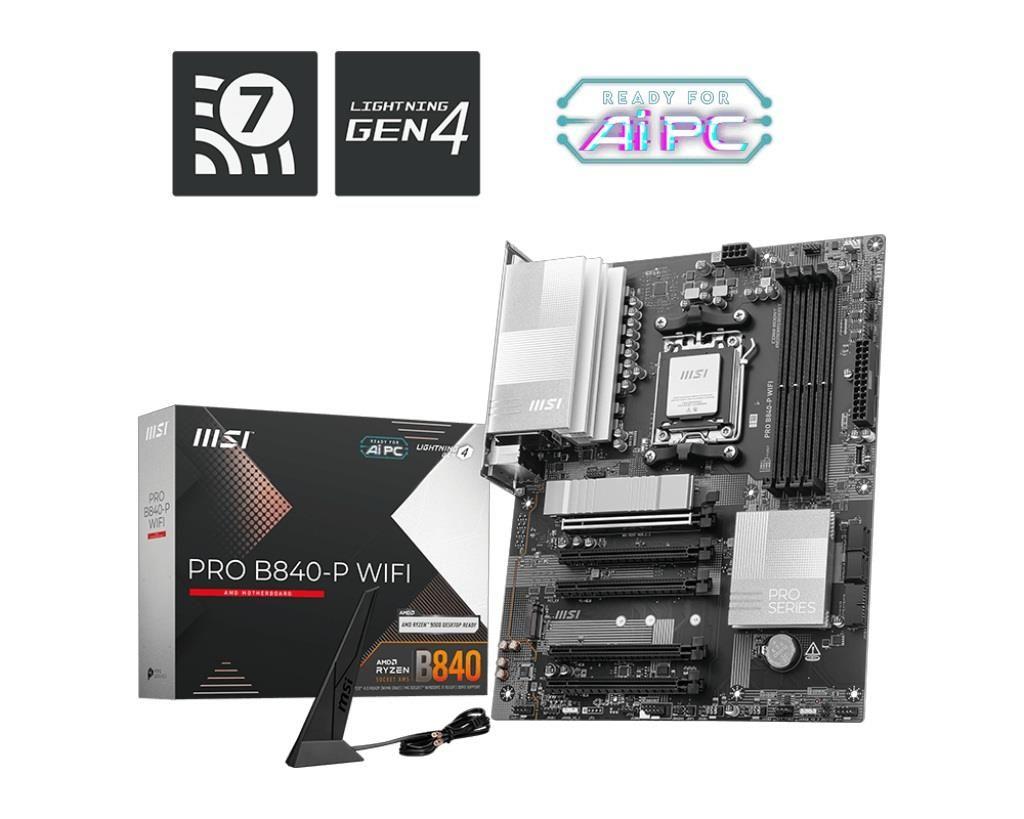 Płyta MSI PRO B840-P WIFI /AMD B840/DDR5/SATA3/M.2/USB3.1/WiFi/BT/PCIe4.0/AM5/ATX — zdjęcie 5