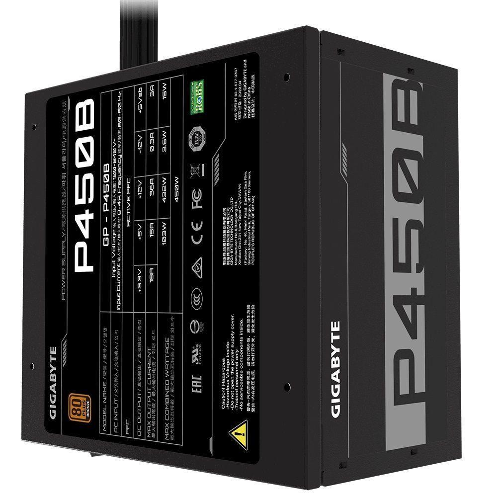 Zasilacz Gigabyte P450B 450W 80+ Bronze aPFC — zdjęcie 5
