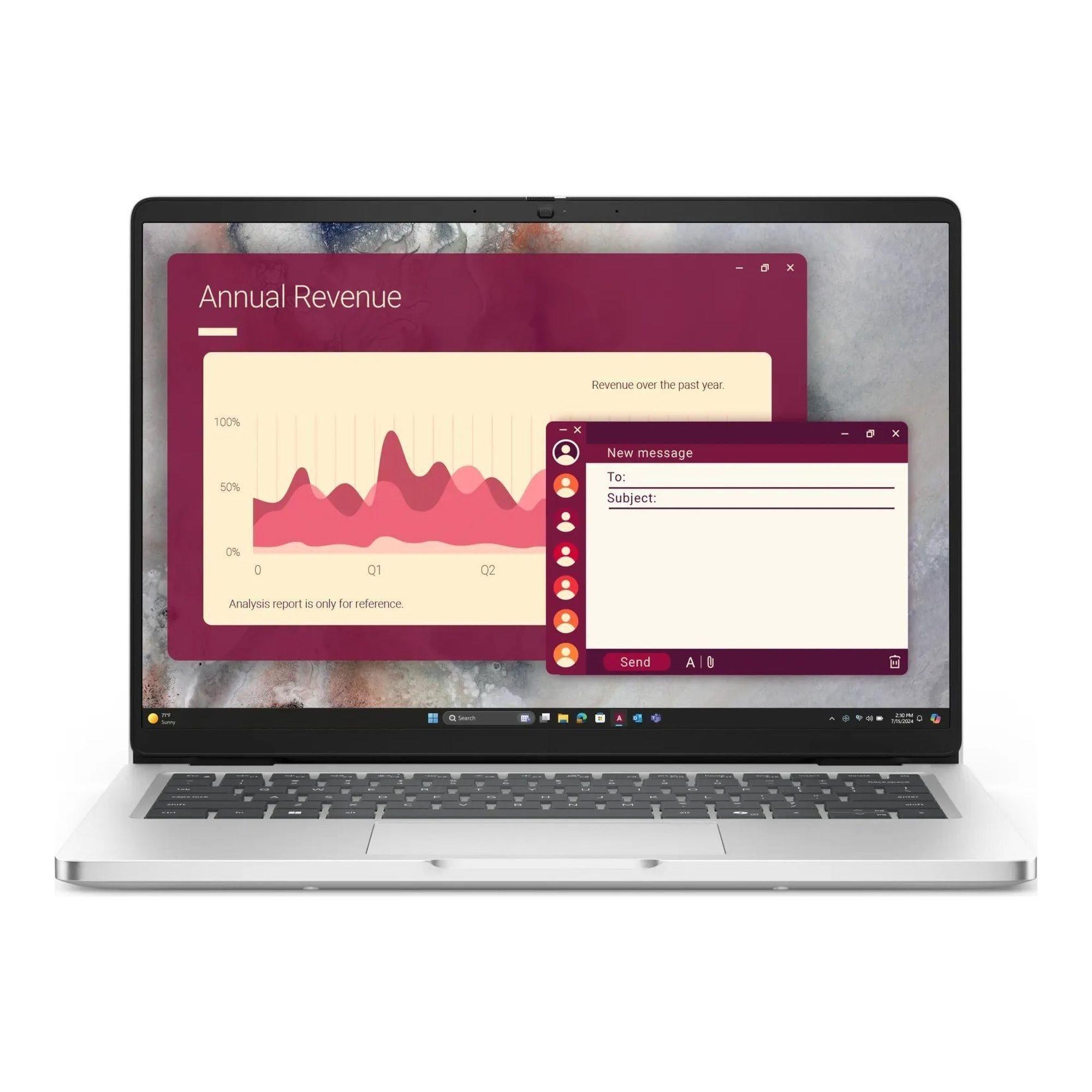 Notebook Dell Pro 14 PC14250 14"FHD+/Ultra 5 235U/16GB/SSD512GB/Intel/11PR Silver 3Y ProSupport — zdjęcie 1