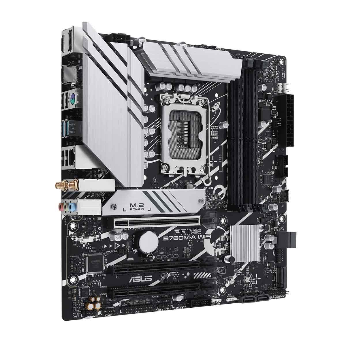 Płyta Asus PRIME B760M-A WIFI /B760/DDR5/SATA3/M.2/USB3.1/WiFi/BT/PCIe4.0/s.1700/mATX — zdjęcie 2