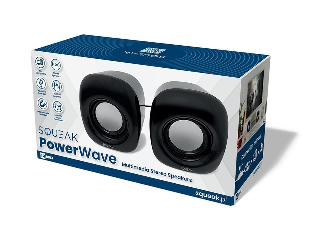 Głośniki komputerowe SQUEAK PowerWave SQ1003 stereofoniczne — zdjęcie 1
