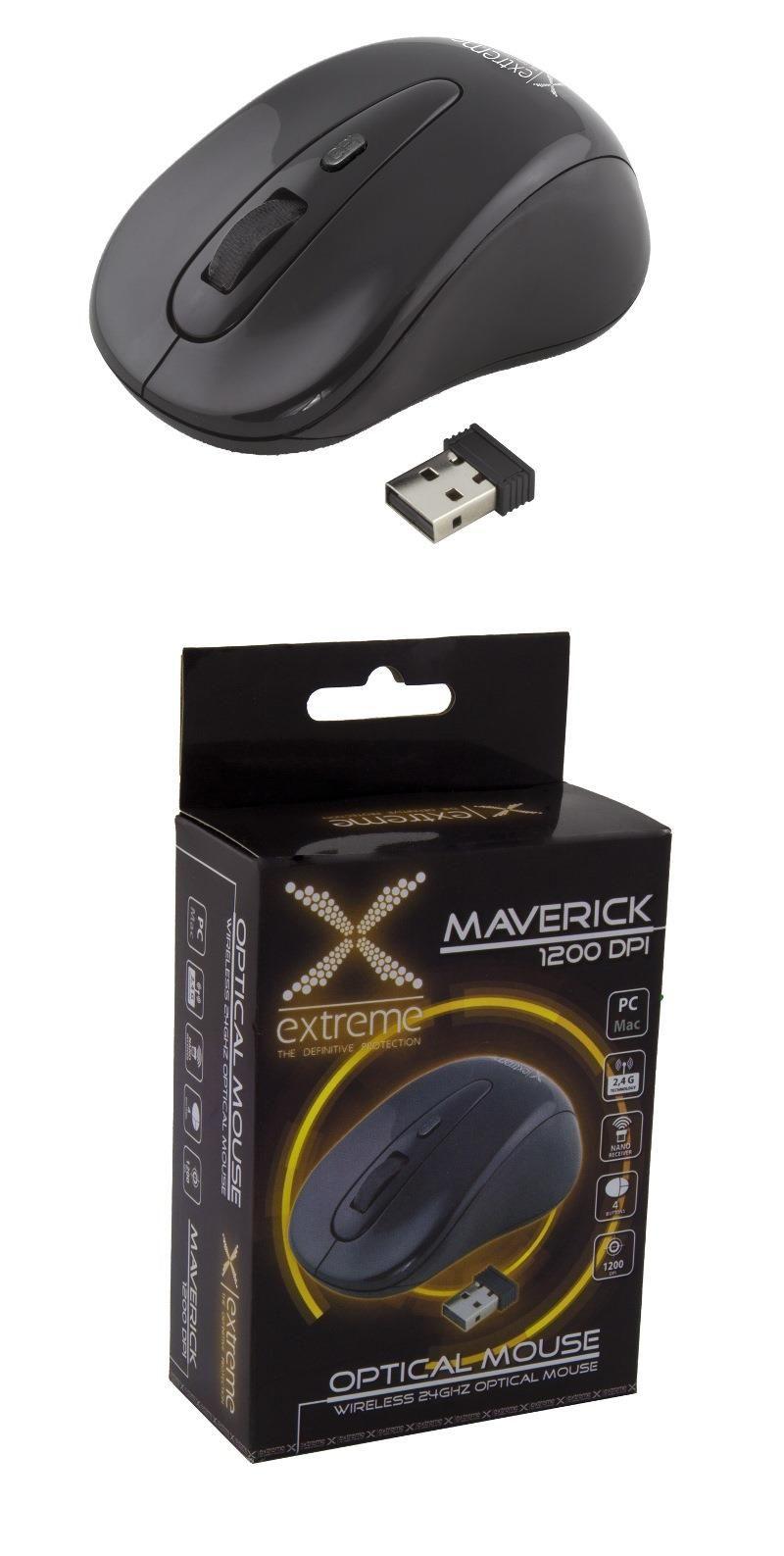 Mysz bezprzewodowa Extreme 3D MAVERICK optyczna 2,4GHz czarna — zdjęcie 1