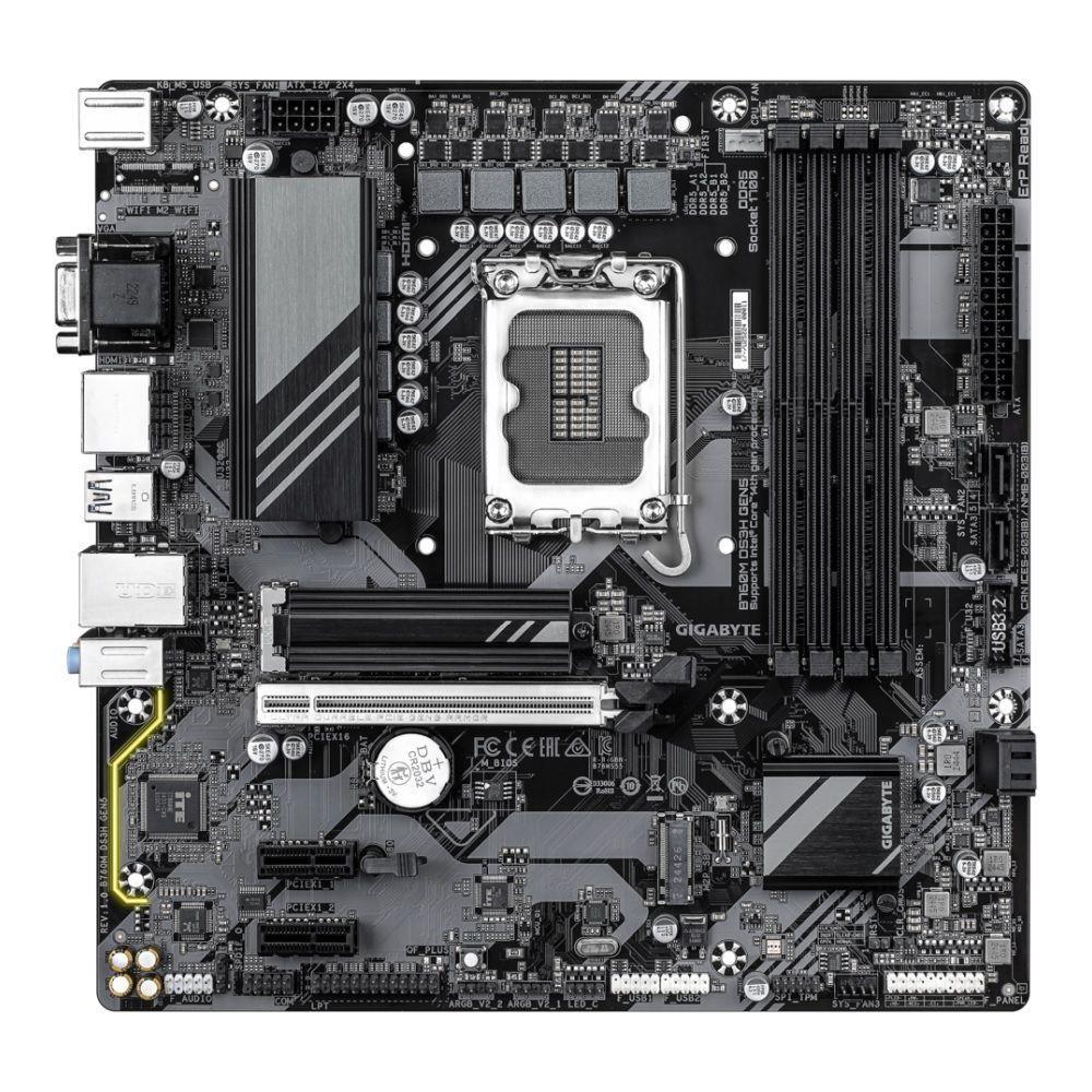 Płyta Gigabyte B760M DS3H GEN5 /B760/DDR5/SATA3/M.2/USB3.1/PCIe5.0/s.1700/mATX — zdjęcie 1