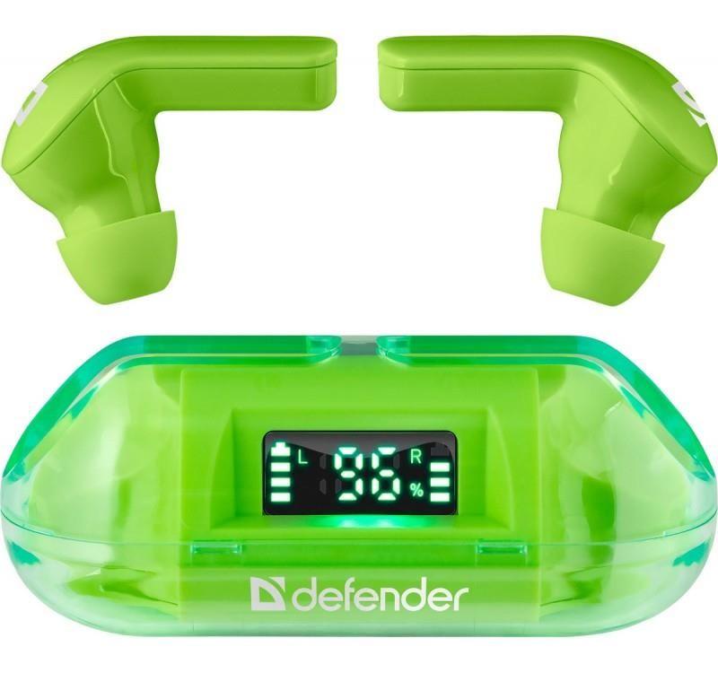 Słuchawki z mikrofonem Defender TWINS 916 bezprzewodowe Bluetooth zielone — zdjęcie 3