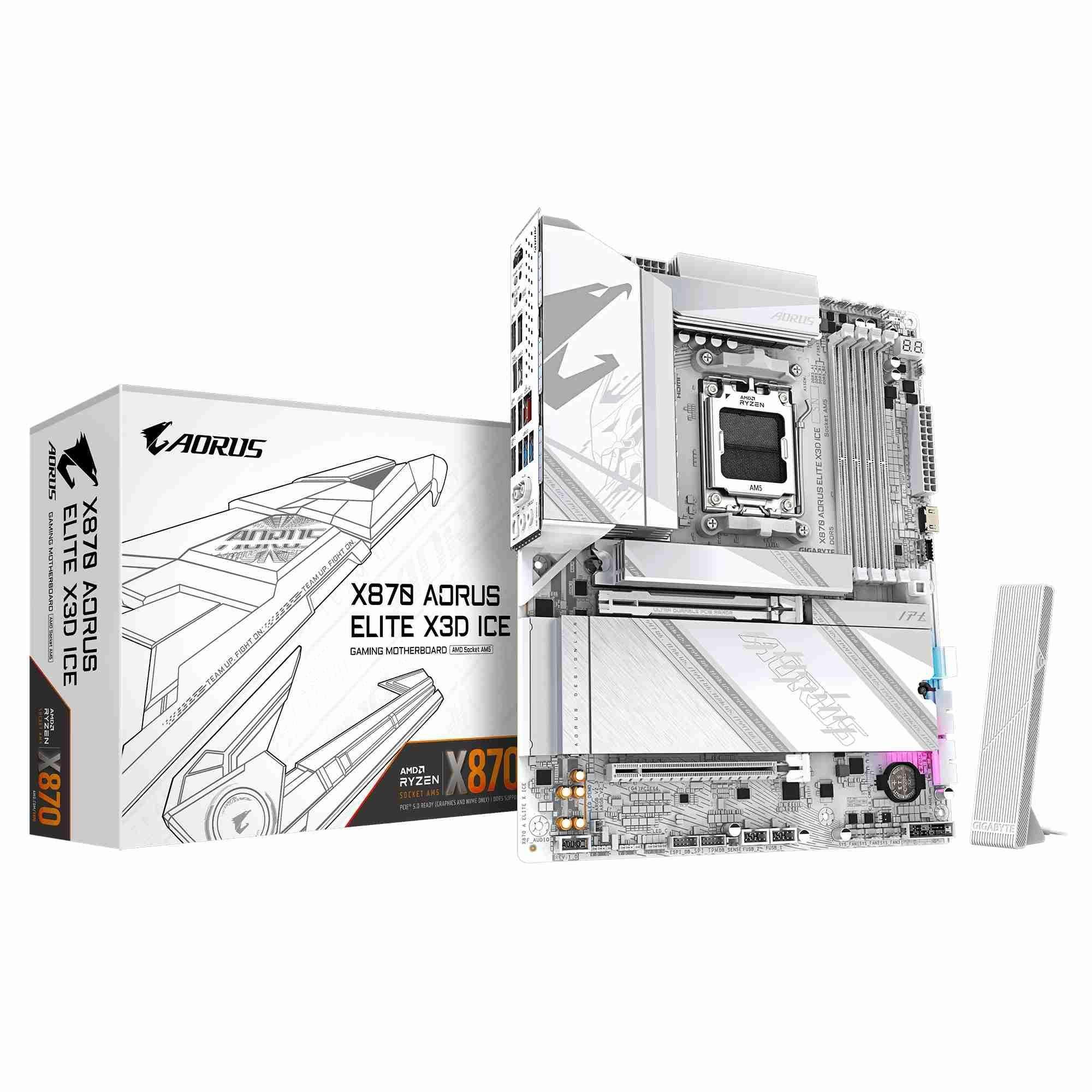 Płyta Gigabyte X870 A ELITE X ICE /AMD X870/DDR5/SATA3/M.2/USB4/PCIe5.0/WiFi/BT/AM5/ATX — zdjęcie 5