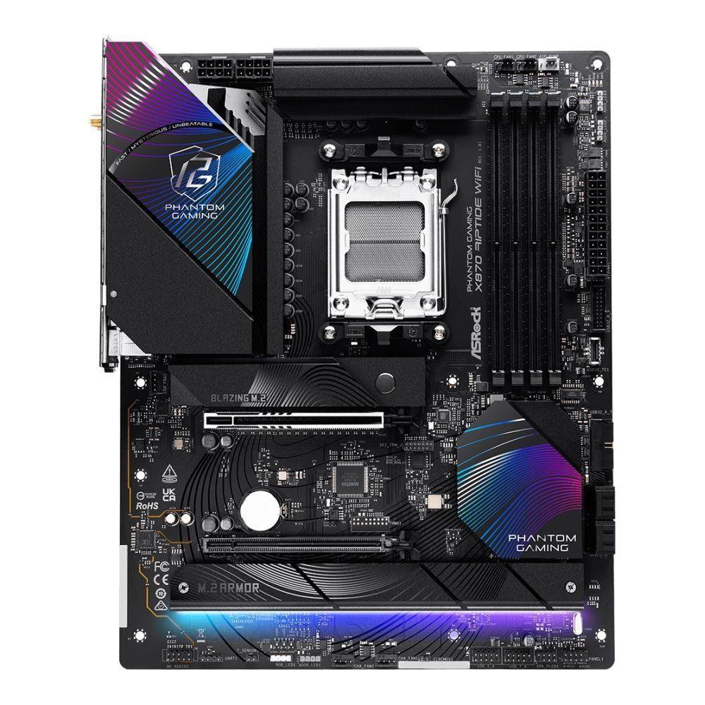 Płyta ASrock X870 RIPTIDE WIFI /AMD X870/DDR5/SATA3/M.2/USB4/PCIe5.0/AM5/ATX — zdjęcie 2