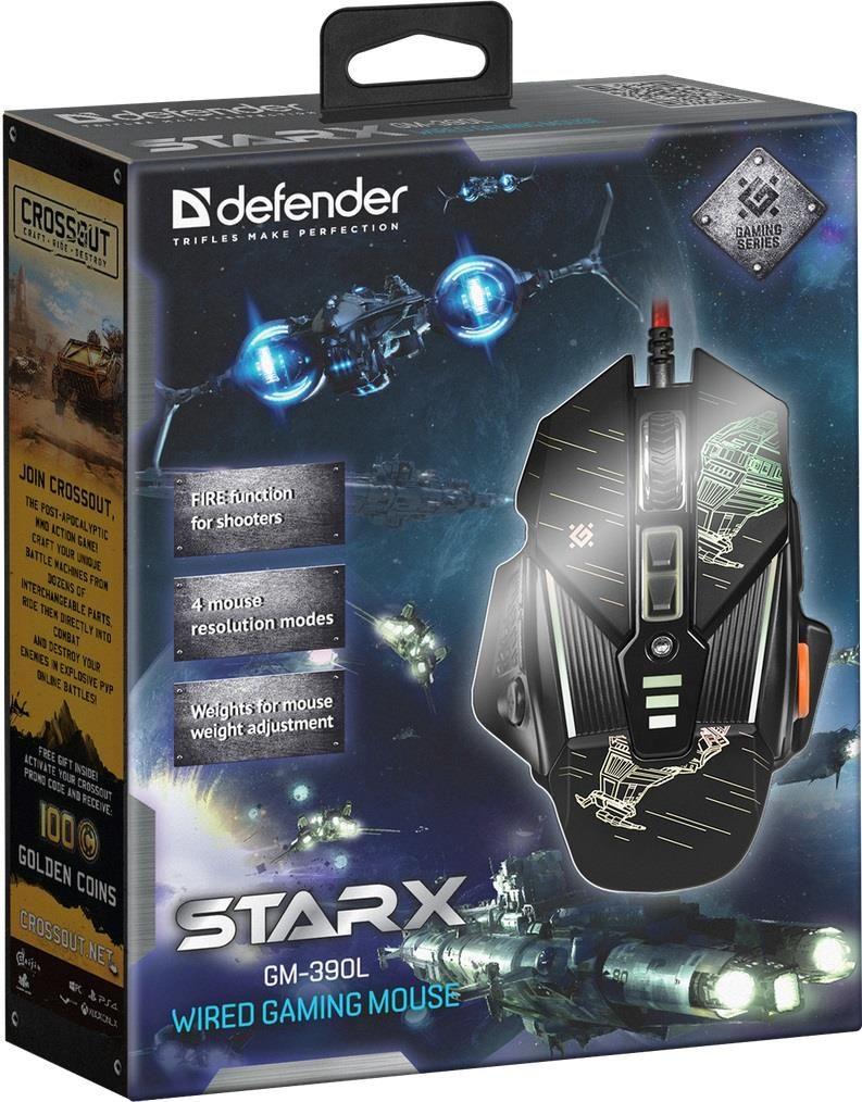 Mysz przewodowa Defender STARX GM-390L 3200dpi Gaming 8P + GRA — zdjęcie 5