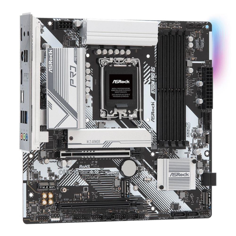 Płyta ASRock B760M PRO RS /B760/DDR5/SATA3/M.2/USB3.0/PCIe5.0/s.1700/mATX — zdjęcie 4