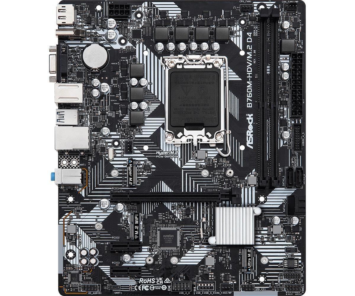 Płyta ASRock B760M-HDV/M.2 D4 /B760/DDR4/SATA3/M.2/USB3.1/PCIe5.0/s.1700/mATX — zdjęcie 1