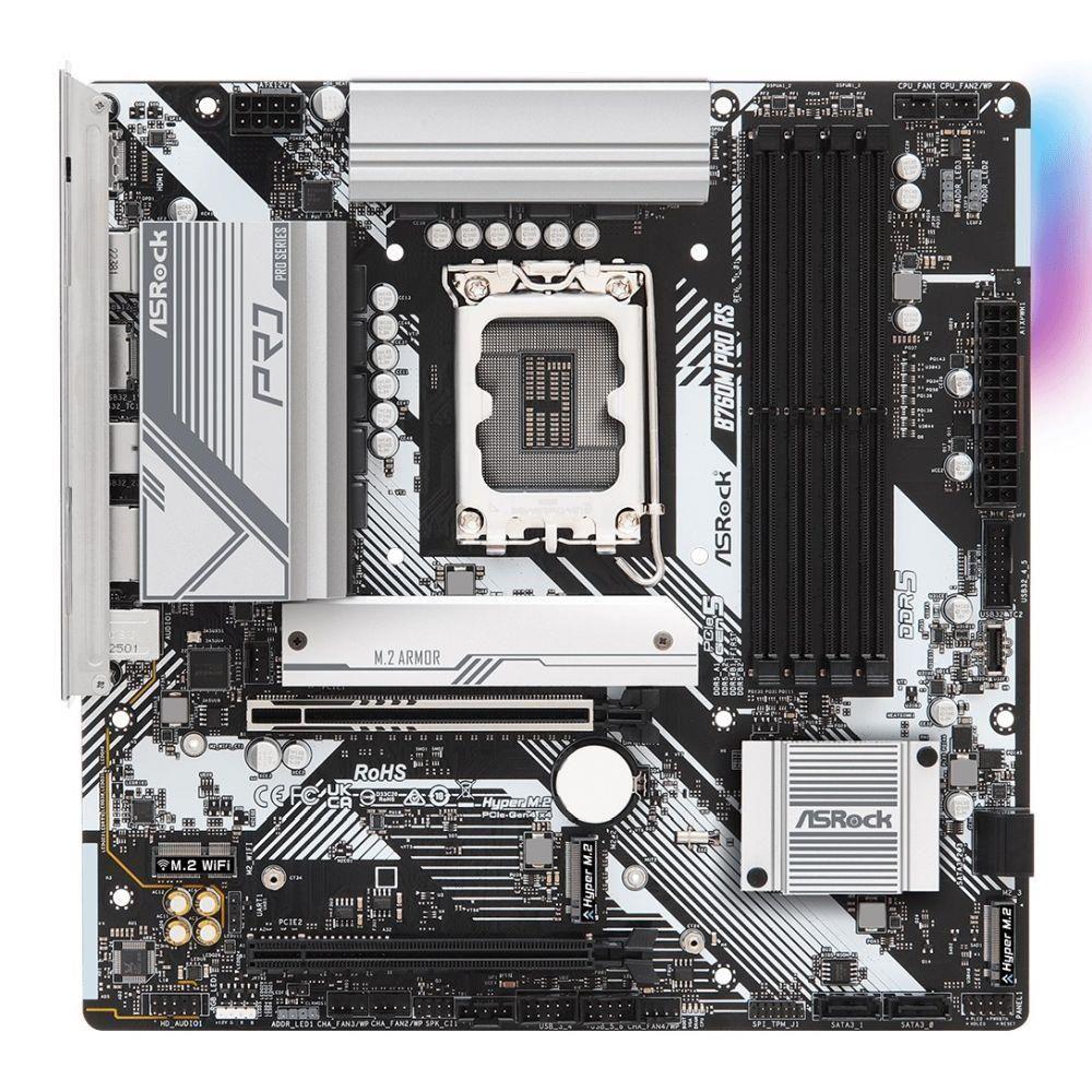 Płyta ASRock B760M PRO RS /B760/DDR5/SATA3/M.2/USB3.0/PCIe5.0/s.1700/mATX — zdjęcie 2