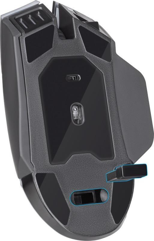 Mysz bezprzewodowa Defender ONESHOT GM-067 optyczna 3200dpi czarna RGB AKUMULATOR 7 przycisków Gaming — zdjęcie 6