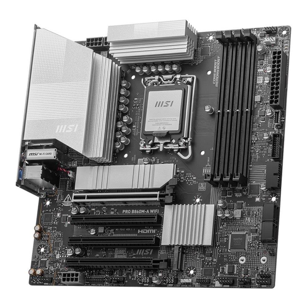 Płyta MSI PRO B860M-A WIFI /B860/DDR5/SATA3/M.2/TB4/WiFi/BT/PCIe5.0/s.1851/M-ATX — zdjęcie 3