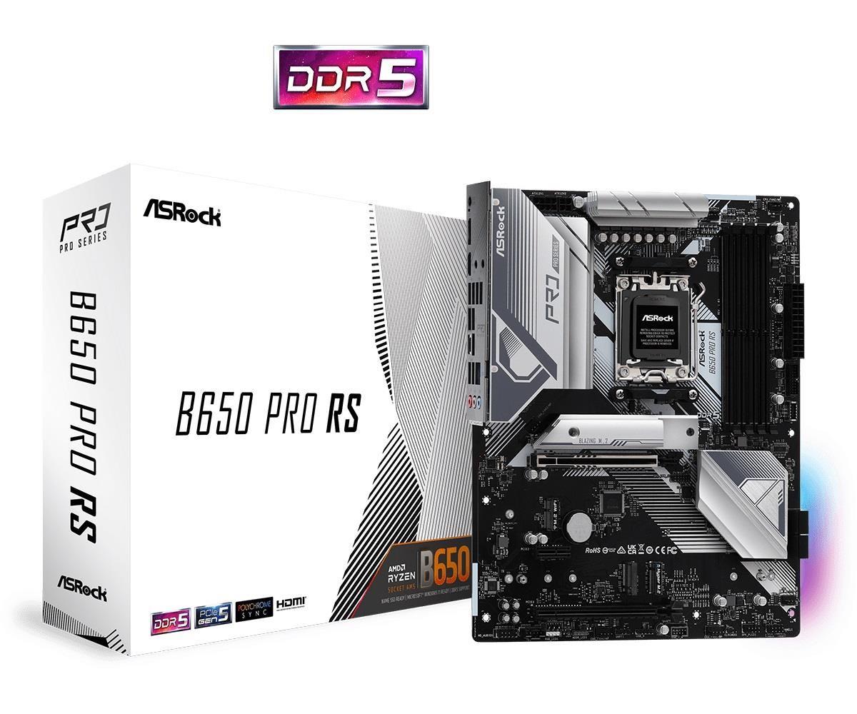 Płyta ASrock B650 Pro RS /AMD B650/DDR5/SATA3/M.2/PCIe4.0/AM5/ATX — zdjęcie 2