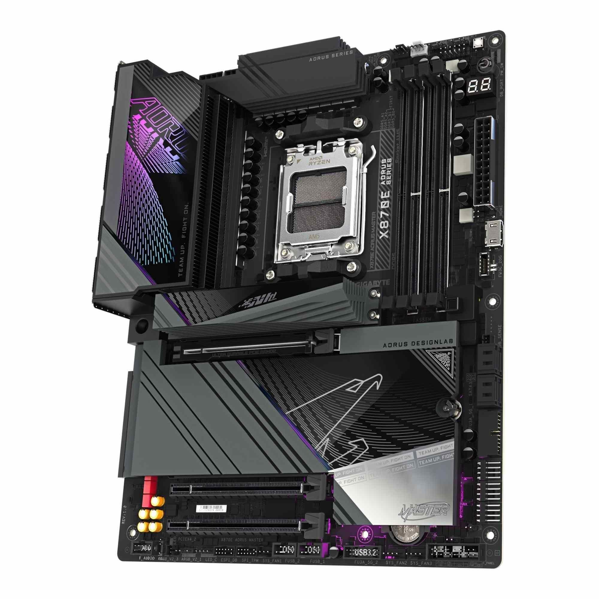 Płyta Gigabyte X870E AORUS MASTER /AMD X870/DDR5/SATA3/M.2/USB4/PCIe5.0/WiFi/BT/AM5/ATX — zdjęcie 3