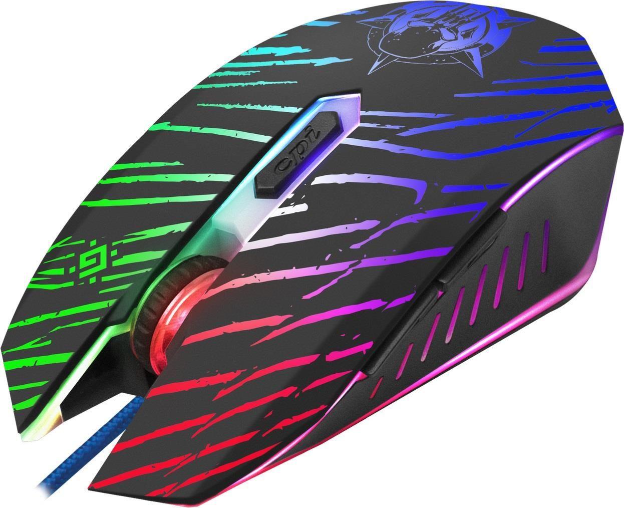 Mysz przewodowa Defender Dark Agent GM-590L 12800dpi 6P + podkładka Gaming + GRA — zdjęcie 4
