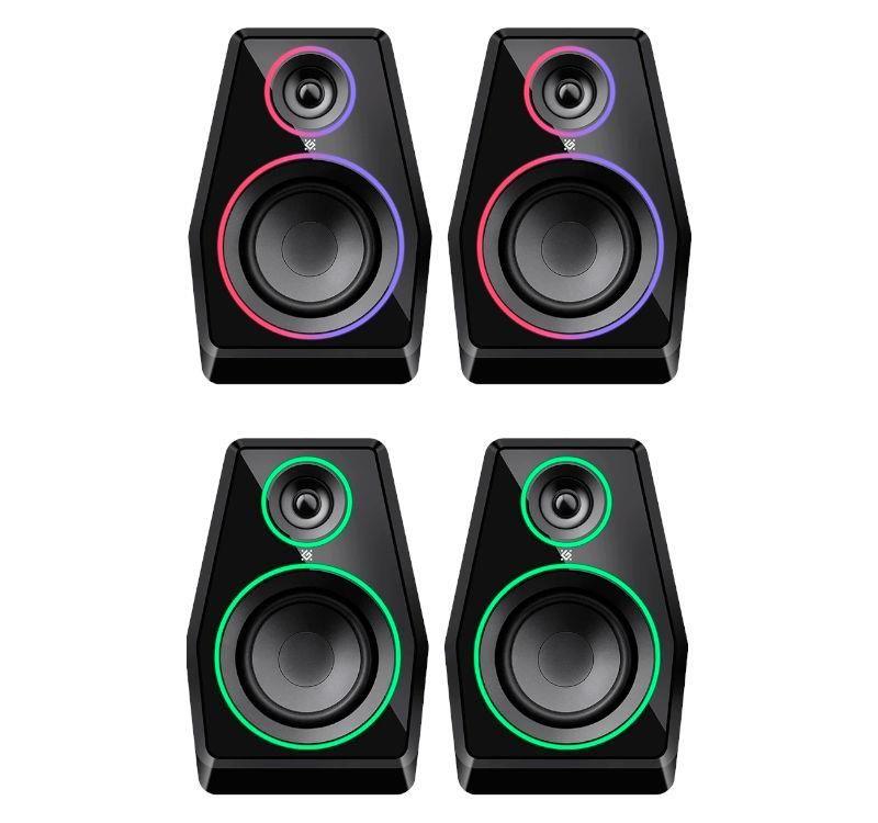 Głośniki Defender SOLAR 10 2.0 10W Bluetooth USB podświetlenie RGB — zdjęcie 4